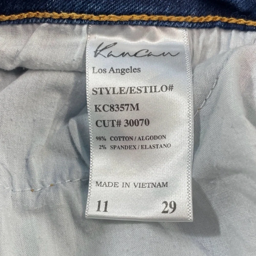 KanCan High Rise Distressed Cuffed Blue Jeans Size 11/29 - Picture 6 of 6